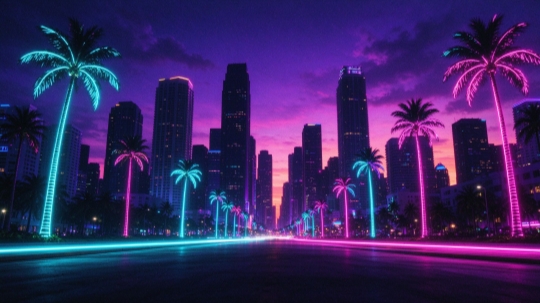霓虹都市夜景